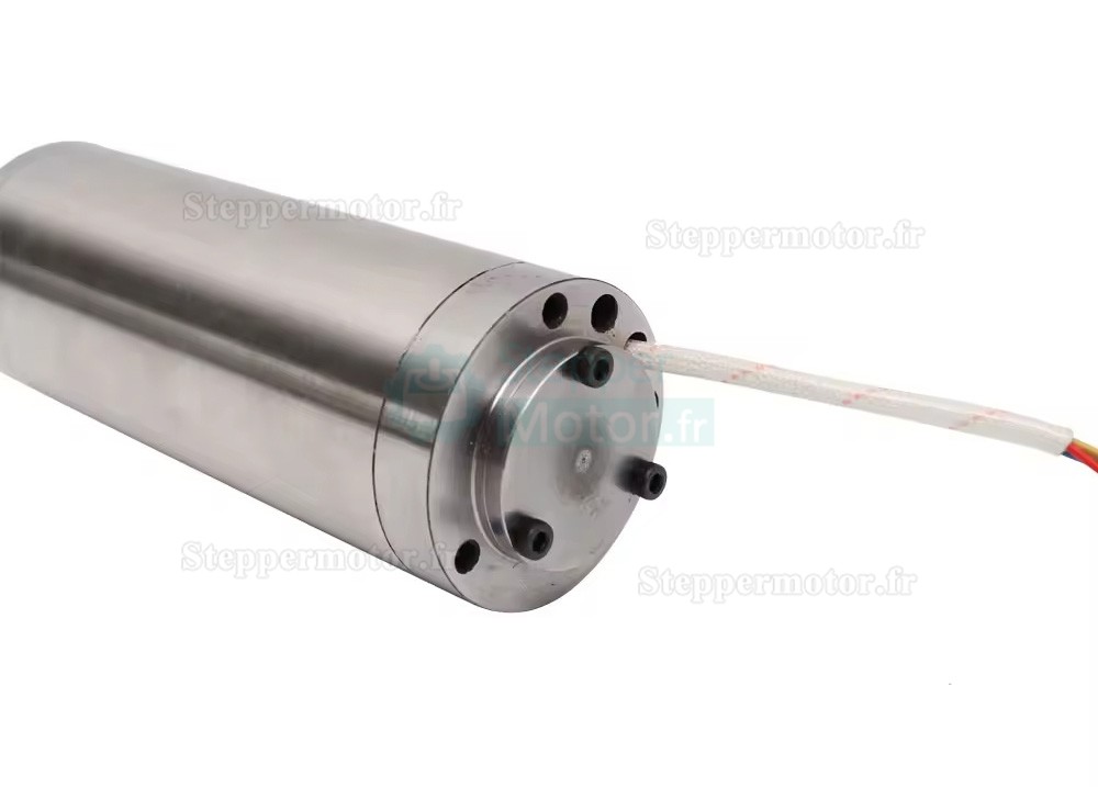 Moteur de broche CNC refroidi par eau JGD-48-0.3k 75V 0.3kW 60000 tr/min Pince ER8 333-10000 Hz